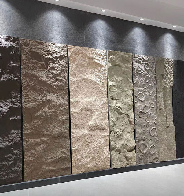 3D PU Stone Wall Panels - Premium Faux Stone Accent Wall Tiles (4-Pack)
