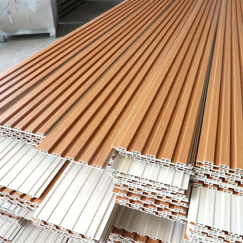 Durable WPC Interior Wall Paneling - Eco-Friendly Fluted Design