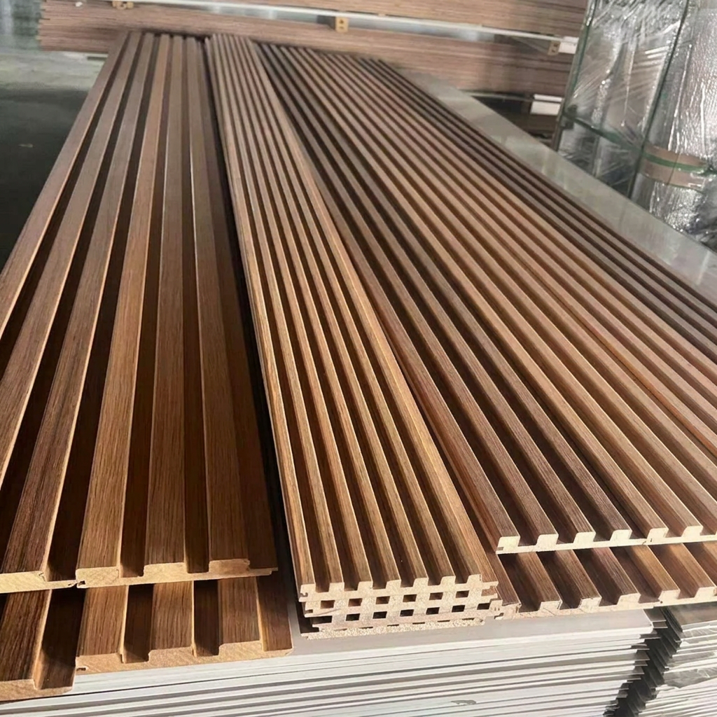 Durable WPC Interior Wall Paneling - Eco-Friendly Fluted Design